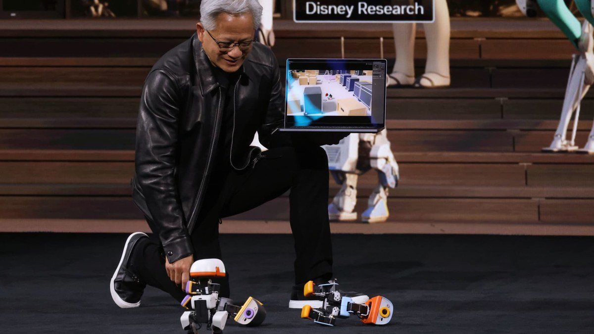 Jensen Huang, PDG de Nvidia, lors de la keynote du GTC Berlin