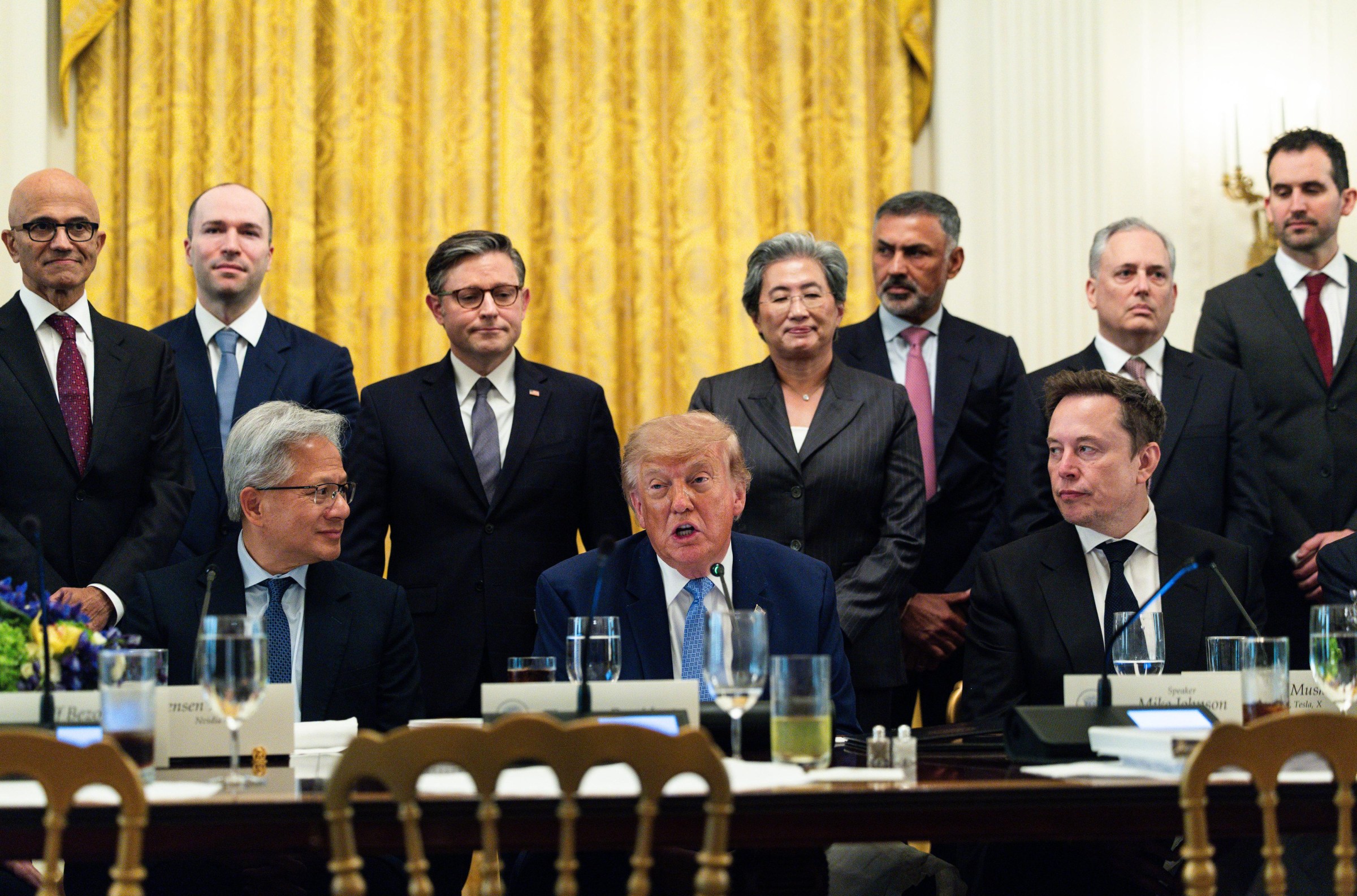 Donald Trump et les patrons de la tech à la Maison-Blanche