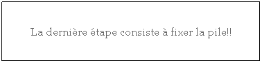 Zone de Texte: La derni�re �tape consiste � fixer la pile!!
