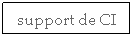 Zone de Texte: support de CI
