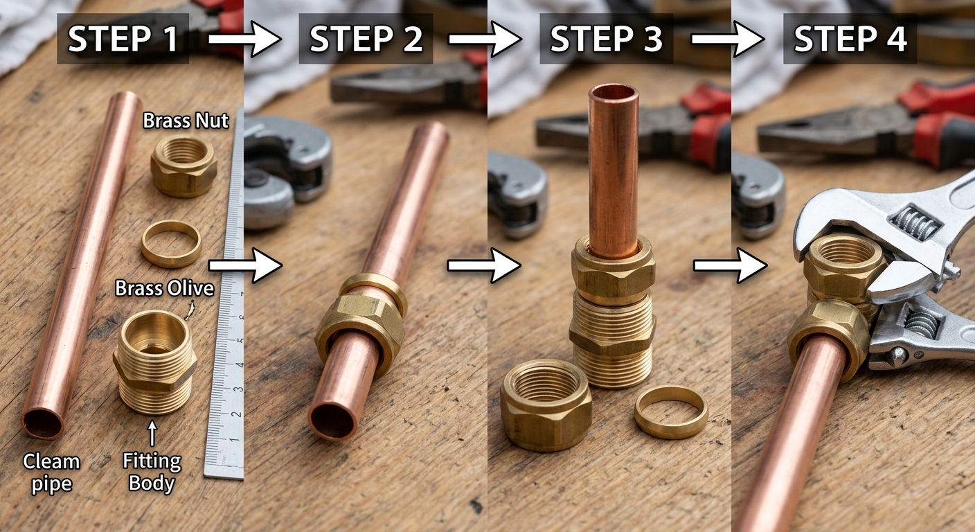 Assembler les raccords avec les outils et les gestes adéquats.