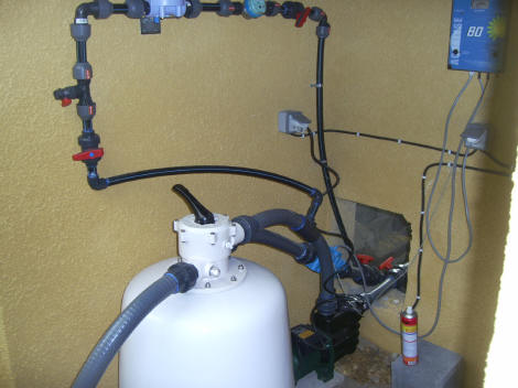 La pompe de filtration, sans coude