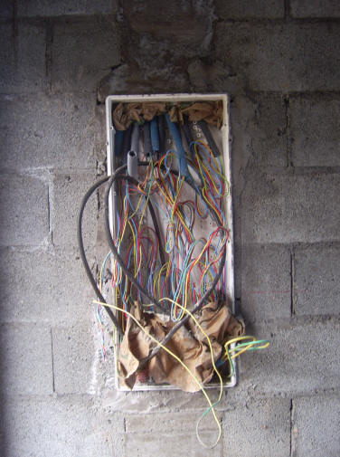 Tableau électrique avant câblage